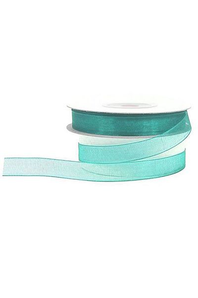 Partioutlet 20 Meters Turquoise Organza - 1 cm Width