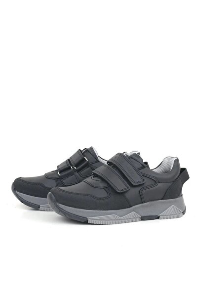 Rıdvan Çelik Black Genuine Leather Children's Sneakers - School Shoes