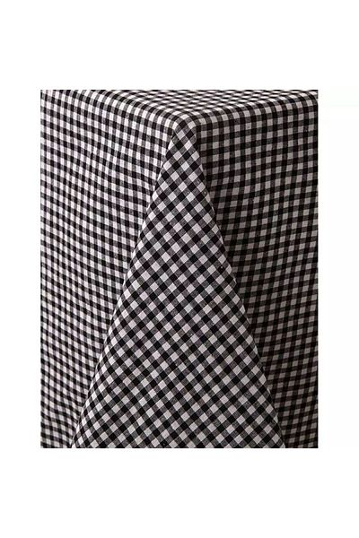 Paşabey Cotton Square Pattern Tableware and Table Cloth - 140x160 Black-white Shirts