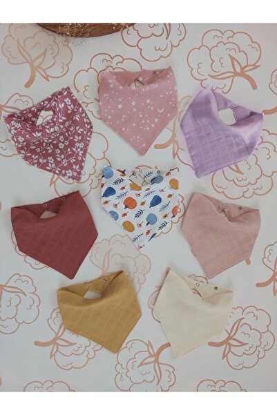 AngelsHug 100% Organic Muslin Double Layer Baby Scarf Collar Baby Food and Dr...