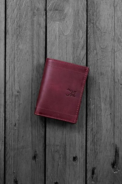 Modica Men's Claret Red Wallet with Id Compartment Genuine Leather Wallet with Gift Box |   Ravenna