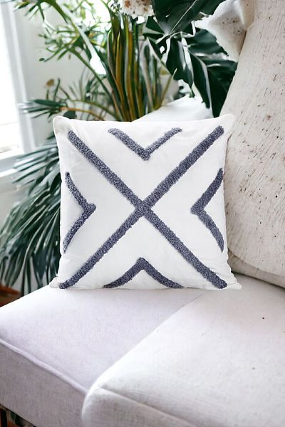 ÖZENEV Punch Design Bohemian Patterned Decorative Throw Pillow Cover 45x45 Cm Ethnic Authentic Poncho