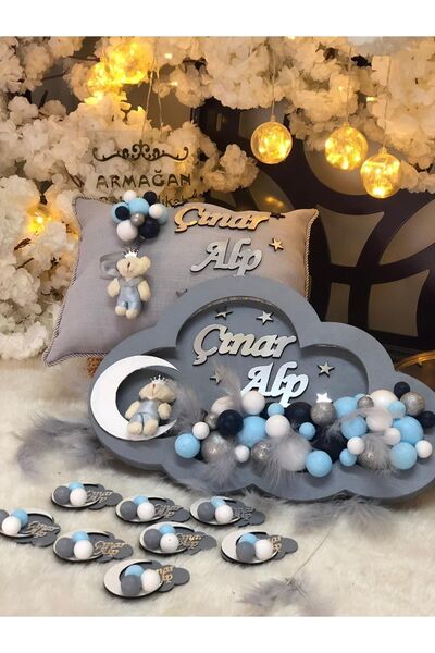 ARMAGAN BEBEK NİKAH ŞEKERİ Bubble Kapı Süsü Takı Yastıgı 20 Adet Magnet