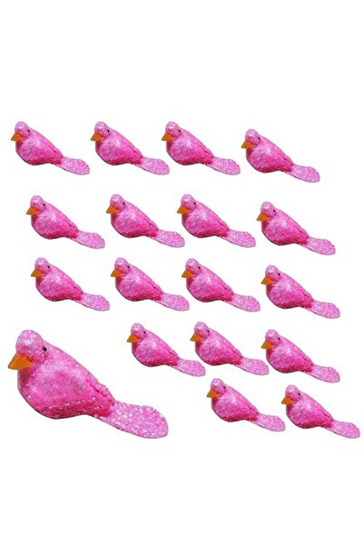 Partioutlet Minik Kuşlar Masa Süsü 24 Adet Pembe
