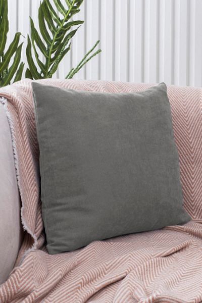 ÖZENEV Gray Throw Pillow Cover Decorative Plain Plain Panoroma-340 Punchable Punch
