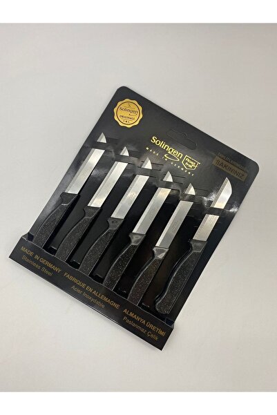 Solingen Siyah Simli 6’lı Tırtıklı Meyve Bıçağı