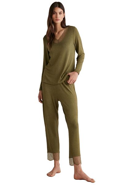 Penyemood Σετ γυναικείες πιτζάμες Lux Mood Green - Combed Cotton 9533