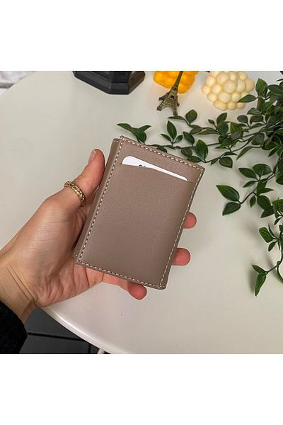 Modica Laura Original - Подаръчна кутия с RFID защита от веган кожа, аксесоар, механизъм, държач за карти, кафяв портфейл