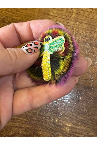 Gönülden Tasarım KÜRKLÜ YUSUFCUK TASARIM BROŞ YAKA İĞNESİ 5X5 CM