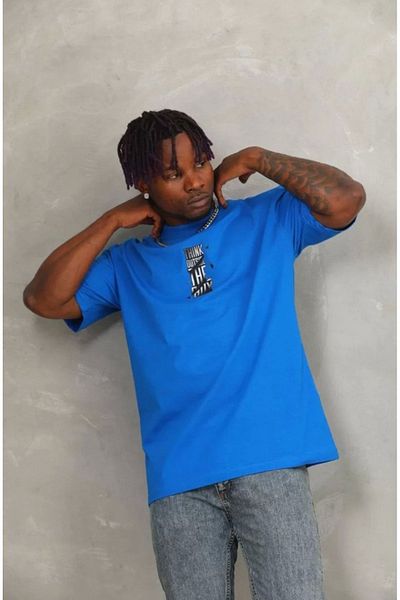 Mikro Tricou unisex oversize cu decolteu cu imprimeu