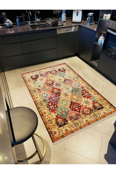 Rugs Modern Halı مجموعة ليلى سجادة ديكور حديثة متعددة الألوان ذات مظهر عتيق م...