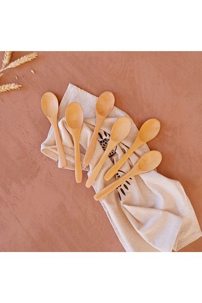 ENES 6-Piece Bamboo Small Wooden Spoons