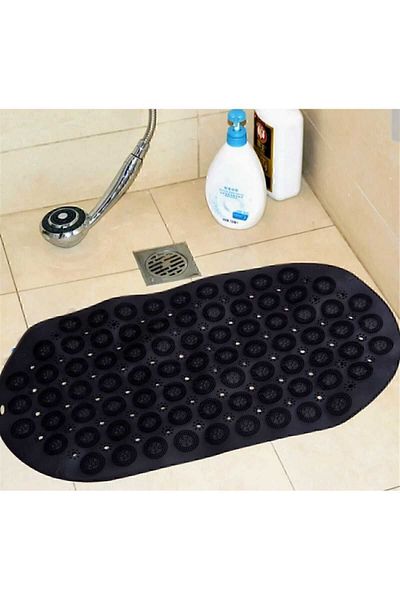 isgstore Main Shop Massage Bath Math Μπάνιο & Ντους Αντιολισθητικό Μαύρο Χρώμα Μασάζ Μοντέλο Μπάνιο Πατάκι M-142
