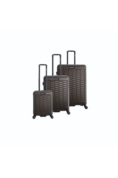 Discovery Reptile ABS Set, TSA Lock, Expandable, 4 Double Wheels, 3pcs (20+24+28 Inch) Khaki