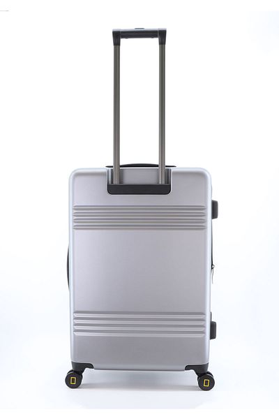 NATIONAL GEOGRAPHIC Lodge Check-In Medium Luggage Suitcase Silver