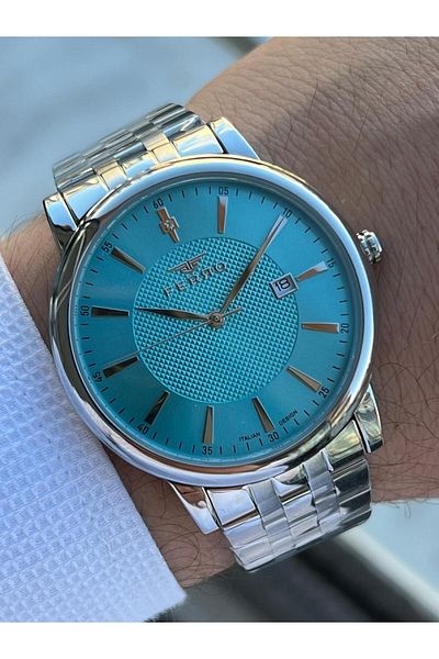 FERRO Men's Wristwatch - Steel Cord, Ion Coating, Case Design, 30 Mt Waterproof Efm.401.T5