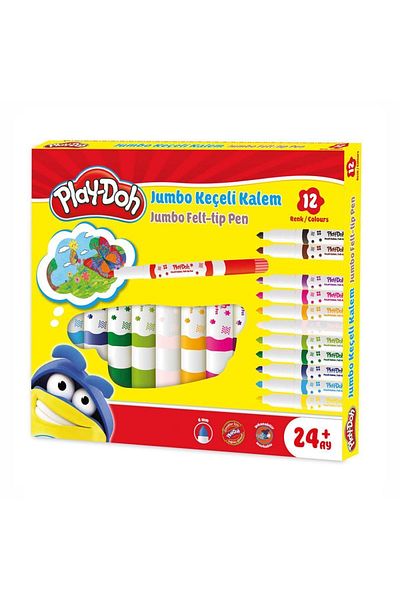 EyER Shoping Play-doh 6 Mm 12-Piece Jumbo Felt Pen Ke020
