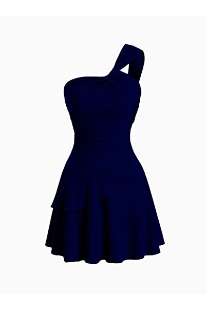 Dressco Lisa - Tek Omuz Fırfırlı Elbise