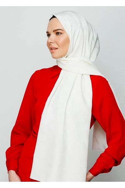 Trablus Checkerboard Patterned Hijab Women's Silky Jacquard Shawl
