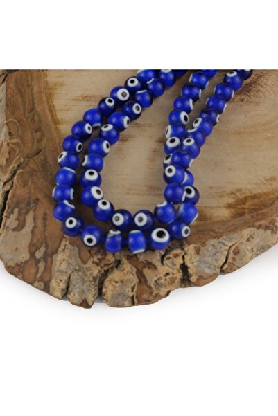 Prestij Boncuk خرزة عين الشر الزجاجية المستديرة باللون الأزرق الداكن 10 مم - ...