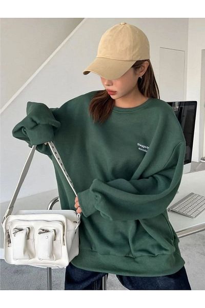 FAVORİST Суичър с щампа с кръгло деколте