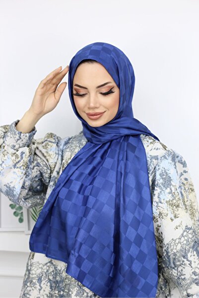 Trablus Γυναικείο μεταξένιο σάλι ζακάρ με σχέδιο δαμάσκηνο