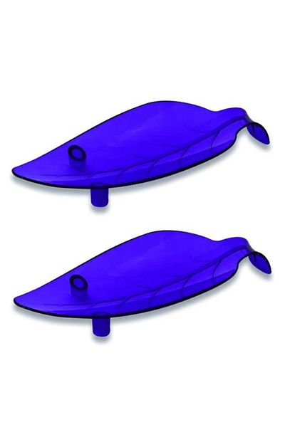 Tiesa Home Σετ μπολ 2 τεμαχίων Blue Leaf Dirty - Περιλαμβάνεται μαξιλαράκι για μαχαιροπήρουνα