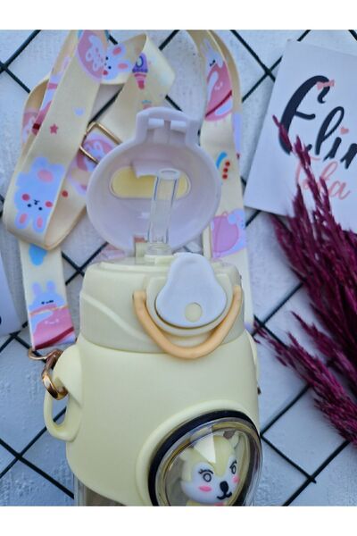 Berry Bottle DEER FIGURE WITH BEAR AND RABBIT EARS SCHOOL WATER CAMPER WITH HANGER DRINKER MODELS ELIRA BUCKLE