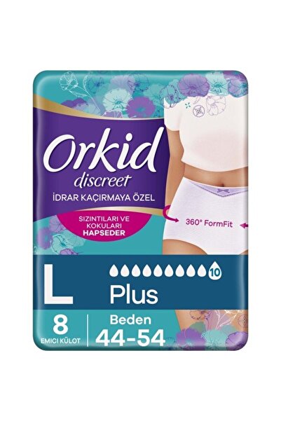 Orkid Discreet Emici Külot Büyük Boy 8 Adet Idrar Kaçırmaya Özel