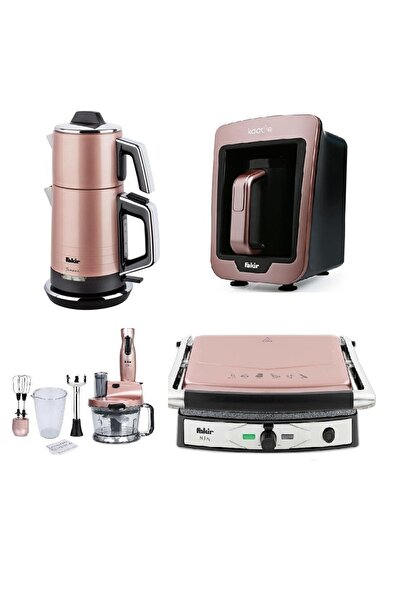 Fakir Mutfak Seti / Elektrikli Çeyiz Seti Lüx Avantaj Set 4lü Rosıegold