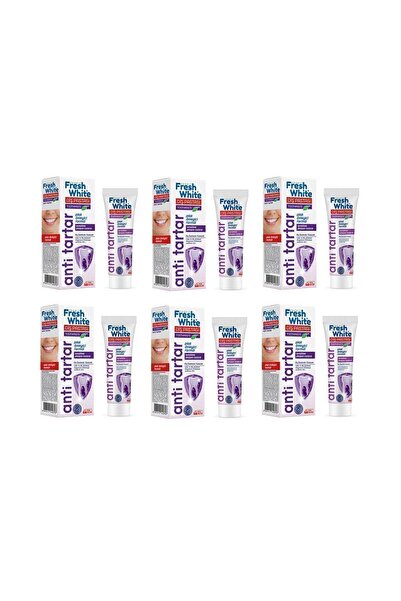 Fresh White FRESH WHİTE DİŞ PASTASI PLAK ÖNLEYİCİ FORMÜL ANTİ TARTAR 90 gr x 6 ADET