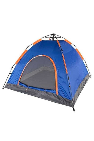 Genel Markalar 4 Kişilik ve üstü 4 Kişilik Otomatik Kamp Çadırı Mavi Yaz Mavi