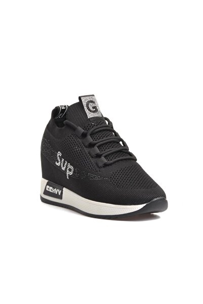 Guja 23y302 Siyah Kadın Gizli Topuklu Sneaker