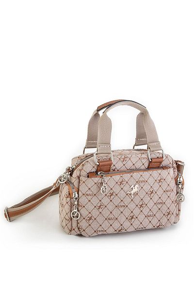 Nas Bag -1160 Дамска чанта за рамо Dona - норка, кафява, с щампа