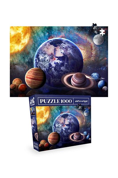Neverland 2 PIECES 1000 PIECES PUZZLE - PLANETS and WORLD MAP-I