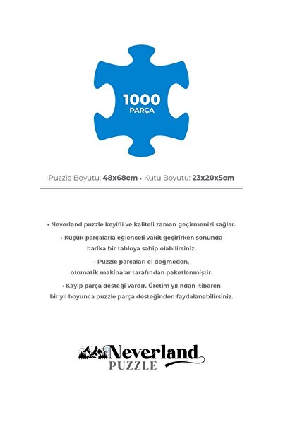 Neverland 2 ADET 1000 PARÇA PUZZLE - YILDIZLI GECE ve SAHİL EVİ