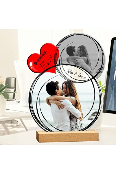 fotoremzi Spotify Barkodlu Fotoğraflı Özel Kesim Kişiye Özel Tasarım Plaket S...