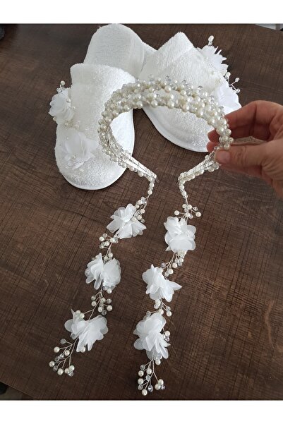 Online Çamaşır Kadın Lohusa Küpeli Terlik Tacı