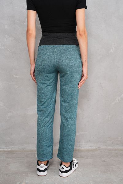 Miss Dünya Lissa Petrol Black Maternity Sweatpants - Waist Adjustable