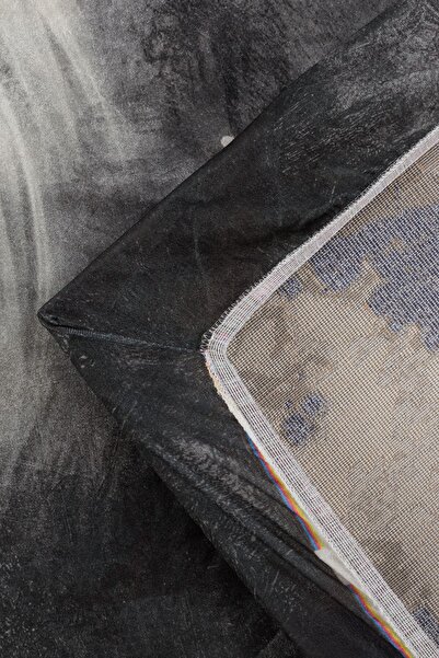 RENKLİBUTİK 6 M2 Modern Patterned Velvet Textured Carpet Cover - Non-Slip and Elastic