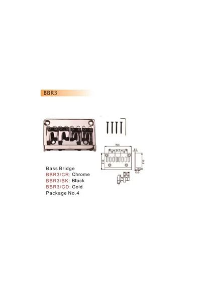 VALENCIA Dr.Parts Bass Bridge Black (79.5X51.5)