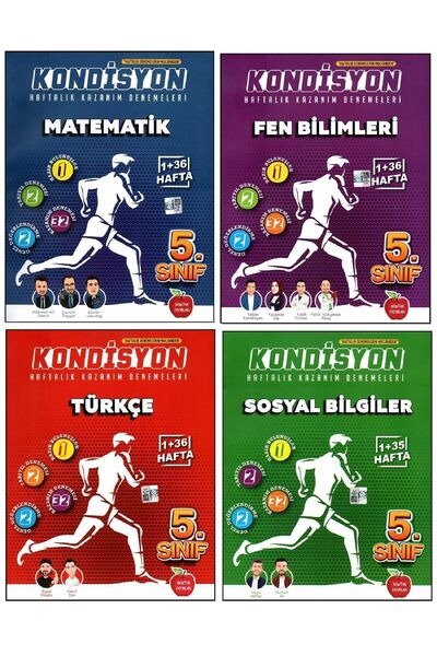 Newton Yayınları Newton 5. Sınıf Matematik + Fen Bilimleri + Türkçe + Sosyal Kondisyon Denemeleri 4 Kitap