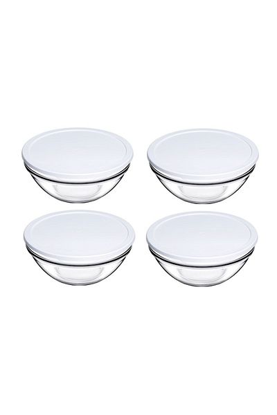 Paşabahçe 1700 Cc Plastic Storage Container with Lid - 4 Pieces