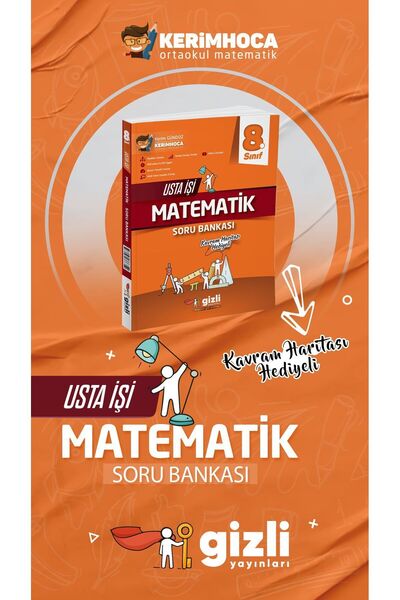 Gizli Yayınları GİZLİ YAYINLARI 8. SINIF MATEMATİK USTA İŞİ SORU BANKASI + KA...