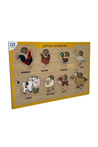 CA Games Çiftlik Hayvanları 8 Parça 29.5x19.5cm Eğitici-Öğretici Sağlıklı Ahş...