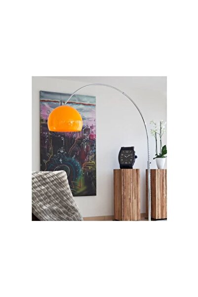 Genel Markalar Deve Boynu Lambader Turuncu Metal Başlıklı-krom