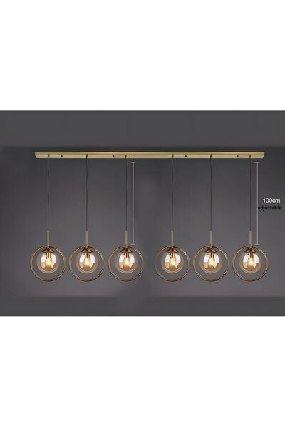 VİSENTE HOME Sarkıt Avize 6L Dikdörtgen rözans