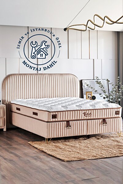 Niron Line Visco Lüks Yatak Seti Çift Kişilik Yaylı, Visco Süngerli Özel Yata...