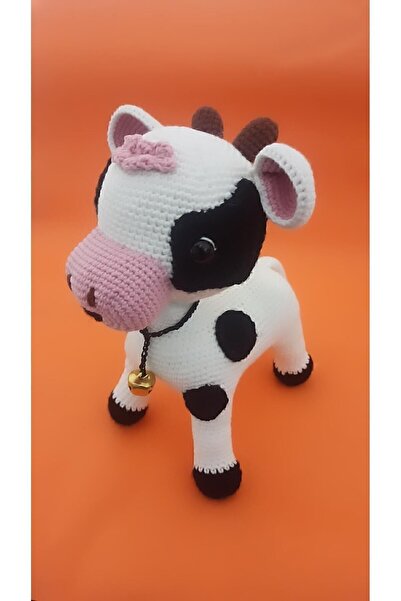 S&k Collection Sevimli Inek Organik Amigurumi Örgü Oyuncak