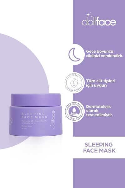 dollface GOOD NIGHT SLEEPING FACE MASK-Nemlendirici Besleyici Durulanmayan Gece Nem Maskesi